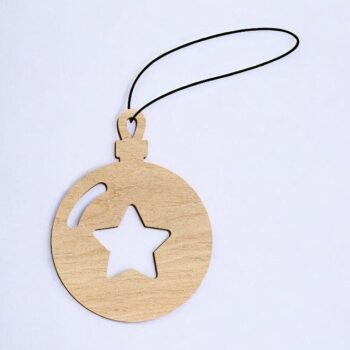 Intra απο ξύλο plywood 3mm-4mm πάχος – Star Bauble 40x45 cm INTRAVECTRY-MY545438 - Image 1