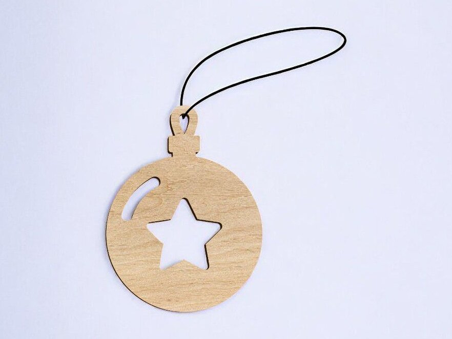 Intra απο ξύλο plywood 3mm-4mm πάχος – Star Bauble 30x35 cm INTRAVECTRY-MY551681