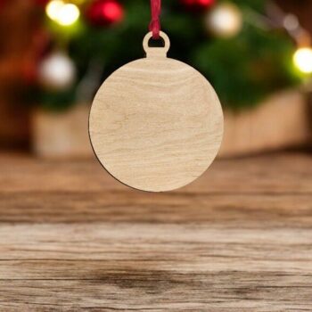 Intra απο ξύλο plywood 3mm-4mm πάχος – Χριστουγεννιάτικο μπιχλιμπίδι κενό 10x10 cm INTRAVECTRY-MY549035 - Image 1