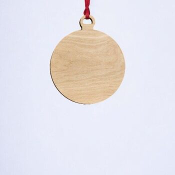 Intra απο ξύλο plywood 3mm-4mm πάχος – Χριστουγεννιάτικο μπιχλιμπίδι κενό 10x10 cm INTRAVECTRY-MY549035 - Image 2