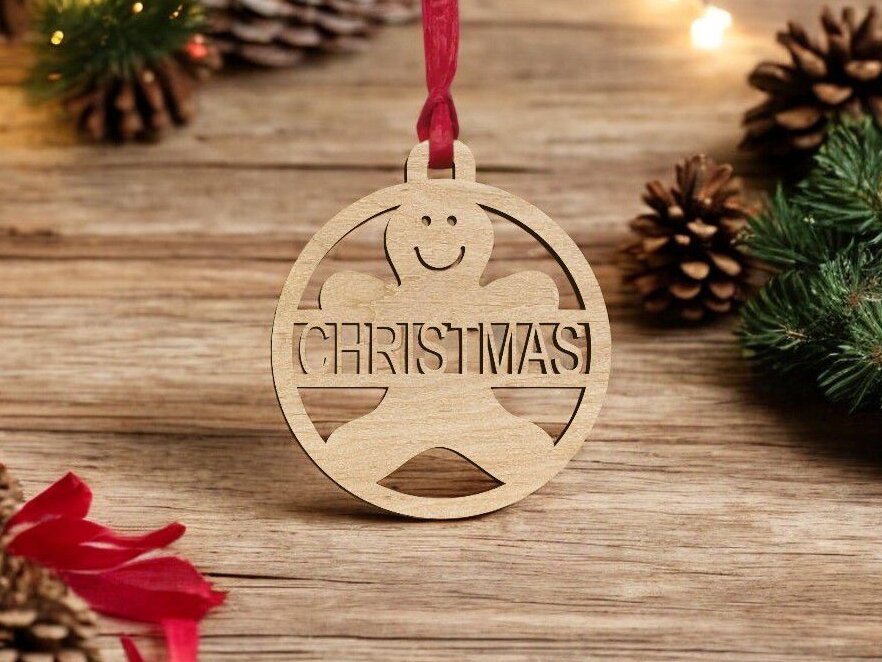 Intra απο ξύλο plywood 3mm-4mm πάχος – Εξατομικευμένο μπιχλιμπίδι Gingerbread Man 45x50 cm INTRAVECTRY-MY551688