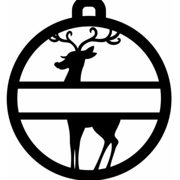 Intra απο ξύλο plywood 3mm-4mm πάχος – Εξατομικευμένο χριστουγεννιάτικο μπιχλιμπίδι ελαφιού 10x10 cm INTRAVECTRY-MY545449 - Image 3