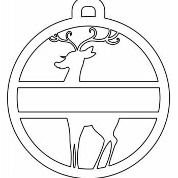 Intra απο ξύλο plywood 3mm-4mm πάχος – Εξατομικευμένο χριστουγεννιάτικο μπιχλιμπίδι ελαφιού 10x10 cm INTRAVECTRY-MY545449 - Image 4