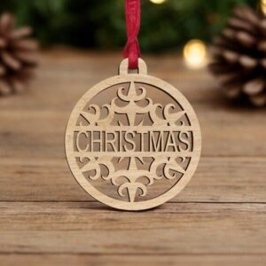 Intra απο ξύλο plywood 3mm-4mm πάχος – Εξατομικευμένο Διακοσμητικό Χριστουγεννιάτικο Μπιχλιμπίδι 15x20 cm INTRAVECTRY-MY548238