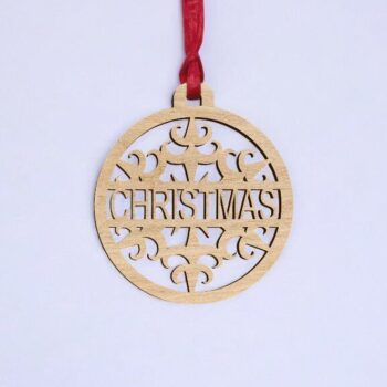 Intra απο ξύλο plywood 3mm-4mm πάχος – Εξατομικευμένο Διακοσμητικό Χριστουγεννιάτικο Μπιχλιμπίδι 20x20 cm INTRAVECTRY-MY549043 - Image 2