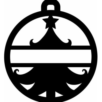 Intra απο ξύλο plywood 3mm-4mm πάχος – Εξατομικευμένο μπιχλιμπίδι Χριστουγεννιάτικου Δέντρου 25x25 cm INTRAVECTRY-MY559387 - Image 3