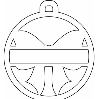 Intra απο ξύλο plywood 3mm-4mm πάχος – Εξατομικευμένο μπιχλιμπίδι με χριστουγεννιάτικη κορδέλα 15x15 cm INTRAVECTRY-MY559732 - Image 4