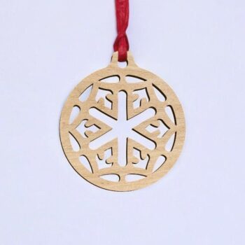 Intra απο ξύλο plywood 3mm-4mm πάχος – Παιχνίδι με χριστουγεννιάτικο δέντρο με νιφάδες χιονιού 25x25 cm INTRAVECTRY-MY553337 - Image 2