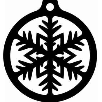 Intra απο ξύλο plywood 3mm-4mm πάχος – Χριστουγεννιάτικο στολίδι με νιφάδα χιονιού 15x15 cm INTRAVECTRY-MY552760 - Image 3