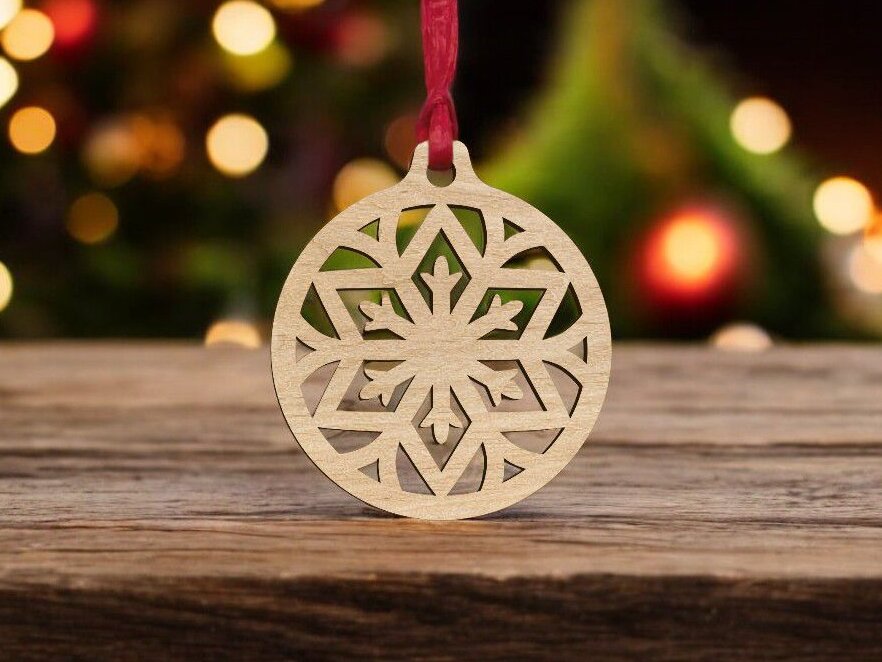 Intra απο ξύλο plywood 3mm-4mm πάχος – Μπάλα νιφάδας χιονιού 40x40 cm INTRAVECTRY-MY552764