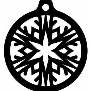 Intra απο ξύλο plywood 3mm-4mm πάχος – Μπιχλιμπίδι με νιφάδες χιονιού από κόντρα πλακέ 35x40 cm INTRAVECTRY-MY552765 - Image 3