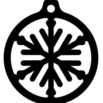 Intra απο ξύλο plywood 3mm-4mm πάχος – Snowflake Star Bauble 30x30 cm INTRAVECTRY-MY550845 - Image 3