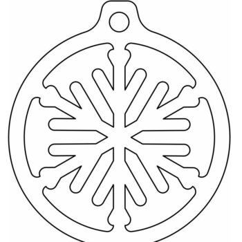 Intra απο ξύλο plywood 3mm-4mm πάχος – Snowflake Star Bauble 30x30 cm INTRAVECTRY-MY550845 - Image 4