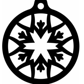 Intra απο ξύλο plywood 3mm-4mm πάχος – Κρεμαστό στολισμό χιονονιφάδας μπιχλιμπίδι 12x15 cm INTRAVECTRY-MY550047 - Image 3