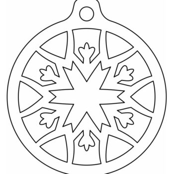 Intra απο ξύλο plywood 3mm-4mm πάχος – Κρεμαστό στολισμό χιονονιφάδας μπιχλιμπίδι 12x15 cm INTRAVECTRY-MY550047 - Image 4