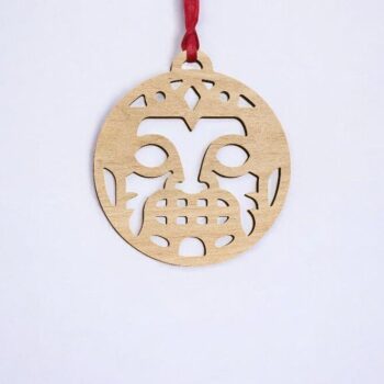 Intra απο ξύλο plywood 3mm-4mm πάχος – Χριστουγεννιάτικο στολίδι Tribal Face 15x20 cm INTRAVECTRY-MY549063 - Image 2