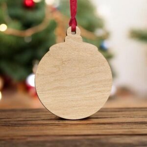 Intra απο ξύλο plywood 3mm-4mm πάχος – Κενό μπιχλιμπίδι Craft Χριστουγεννιάτικη διακόσμηση 15x15 cm INTRAVECTRY-MY549064