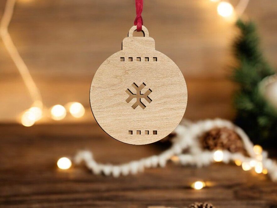 Intra απο ξύλο plywood 3mm-4mm πάχος – Εορταστικό στολίδι Χριστουγεννιάτικου Δέντρου 45x50 cm INTRAVECTRY-MY549065