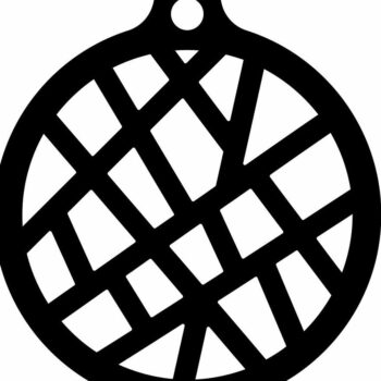 Intra απο ξύλο plywood 3mm-4mm πάχος – Μοτίβο γραμμής χριστουγεννιάτικων στολιδιών 30x30 cm INTRAVECTRY-MY549066 - Image 3