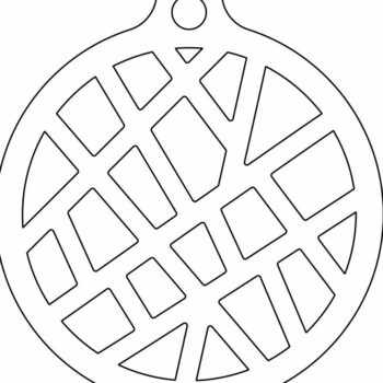 Intra απο ξύλο plywood 3mm-4mm πάχος – Μοτίβο γραμμής χριστουγεννιάτικων στολιδιών 30x30 cm INTRAVECTRY-MY549066 - Image 4