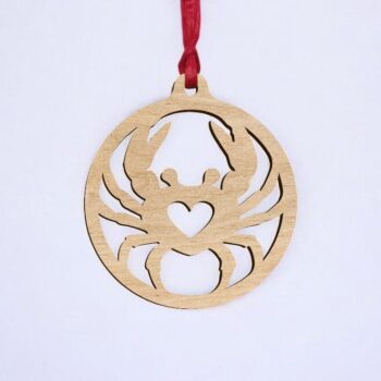 Intra απο ξύλο plywood 3mm-4mm πάχος – Γιορτινό καβούρι 25x25 cm INTRAVECTRY-MY545478 - Image 2