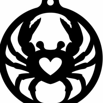 Intra απο ξύλο plywood 3mm-4mm πάχος – Γιορτινό καβούρι 25x25 cm INTRAVECTRY-MY545478 - Image 3