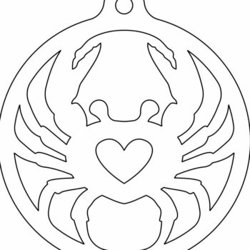 Intra απο ξύλο plywood 3mm-4mm πάχος – Γιορτινό καβούρι 25x25 cm INTRAVECTRY-MY545478 - Image 4