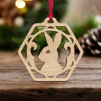 Intra απο ξύλο plywood 3mm-4mm πάχος – Κουνέλι στολίδι 25x30 cm INTRAVECTRY-MY545479 - Image 1