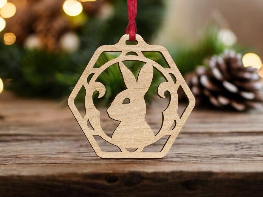 Intra απο ξύλο plywood 3mm-4mm πάχος – Κουνέλι στολίδι 25x30 cm INTRAVECTRY-MY545479