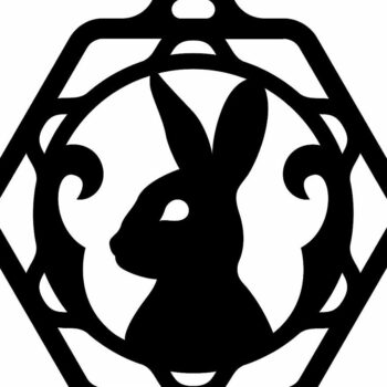 Intra απο ξύλο plywood 3mm-4mm πάχος – Κουνέλι στολίδι 25x30 cm INTRAVECTRY-MY545479 - Image 3