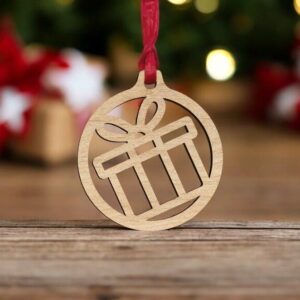 Intra απο ξύλο plywood 3mm-4mm πάχος – Χριστουγεννιάτικο στολίδι κουτί δώρου 35x40 cm INTRAVECTRY-MY549071