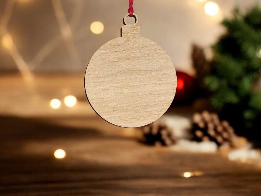 Intra απο ξύλο plywood 3mm-4mm πάχος – Κενό χριστουγεννιάτικο μπιχλιμπίδι κύκλου 25x30 cm INTRAVECTRY-MY545483