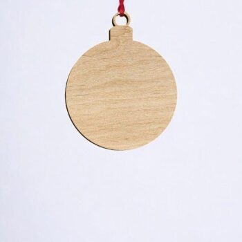 Intra απο ξύλο plywood 3mm-4mm πάχος – Κενό χριστουγεννιάτικο μπιχλιμπίδι κύκλου 10x10 cm INTRAVECTRY-MY549073 - Image 2