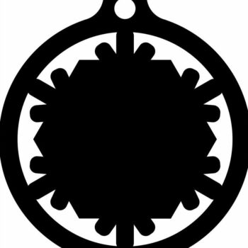 Intra απο ξύλο plywood 3mm-4mm πάχος – Χριστουγεννιάτικη μπάλα νιφάδας χιονιού κενή 25x30 cm INTRAVECTRY-MY545485 - Image 3