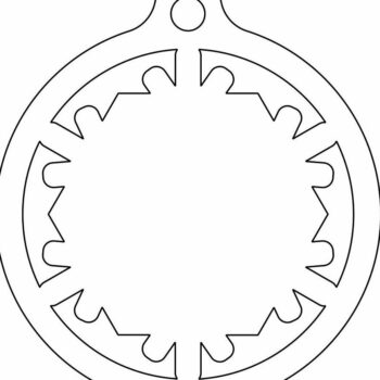 Intra απο ξύλο plywood 3mm-4mm πάχος – Χριστουγεννιάτικη μπάλα νιφάδας χιονιού κενή 25x30 cm INTRAVECTRY-MY545485 - Image 4