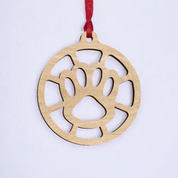 Intra απο ξύλο plywood 3mm-4mm πάχος – Μπιχλιμπίδι με στάμπα με πόδι κατοικίδιων ζώων 45x50 cm INTRAVECTRY-MY551712 - Image 2