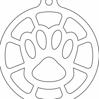 Intra απο ξύλο plywood 3mm-4mm πάχος – Μπιχλιμπίδι με στάμπα με πόδι κατοικίδιων ζώων 45x50 cm INTRAVECTRY-MY551712 - Image 4