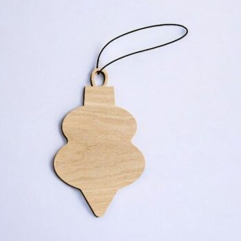 Intra απο ξύλο plywood 3mm-4mm πάχος – Χριστουγεννιάτικο στολίδι με λάμπα Ξύλινη χειροτεχνία 15x15 cm INTRAVECTRY-MY550060 - Image 2