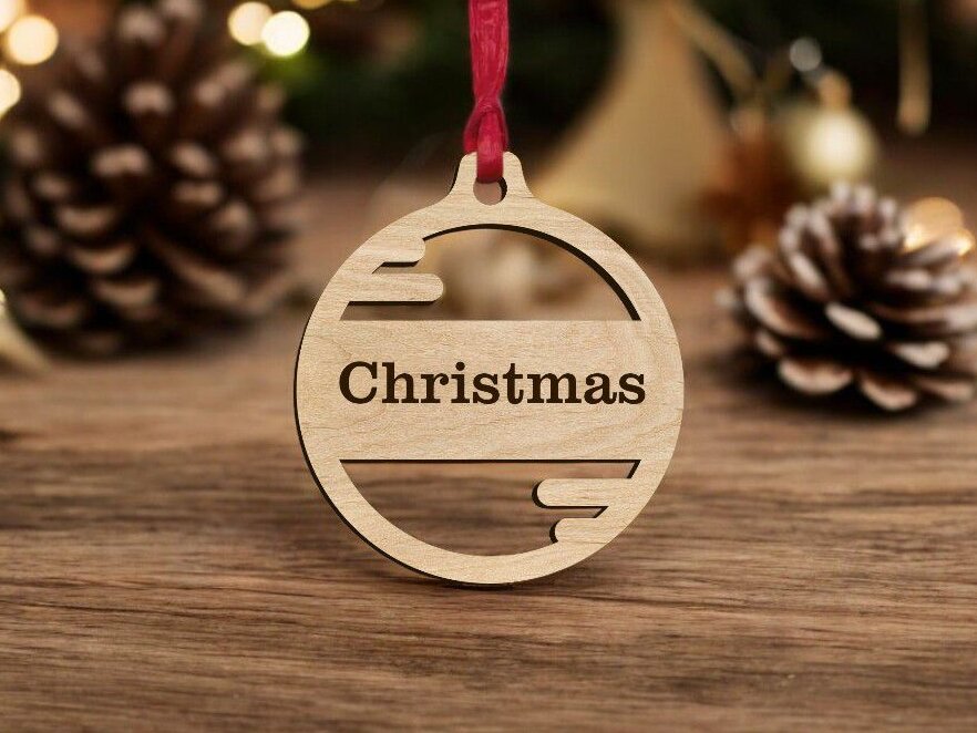 Intra απο ξύλο plywood 3mm-4mm πάχος – Μοναδικό Προσωποποιημένο Χριστουγεννιάτικο Στολίδι 25x30 cm INTRAVECTRY-MY553351