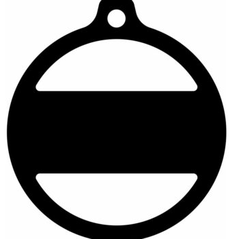 Intra απο ξύλο plywood 3mm-4mm πάχος – Απλή Προσωποποιημένη Χριστουγεννιάτικη Μπάλα 30x30 cm INTRAVECTRY-MY546765 - Image 3