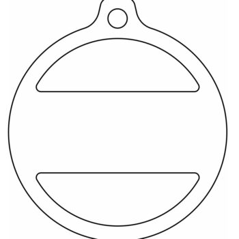 Intra απο ξύλο plywood 3mm-4mm πάχος – Απλή Προσωποποιημένη Χριστουγεννιάτικη Μπάλα 30x30 cm INTRAVECTRY-MY546765 - Image 4