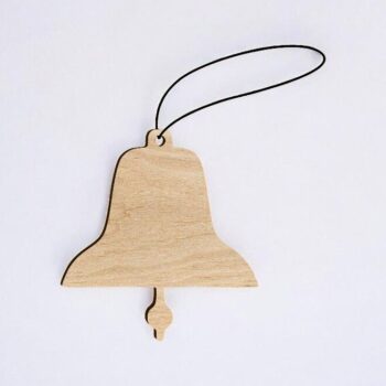 Intra απο ξύλο plywood 3mm-4mm πάχος – Στολίδι Χριστουγεννιάτικου Δέντρου σε σχήμα καμπάνας 45x50 cm INTRAVECTRY-MY550866 - Image 2