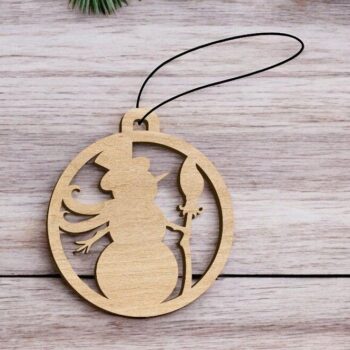 Intra απο ξύλο plywood 3mm-4mm πάχος – Χριστουγεννιάτικο κενό χειροτεχνίας χιονάνθρωπος 12x15 cm INTRAVECTRY-MY546779 - Image 2