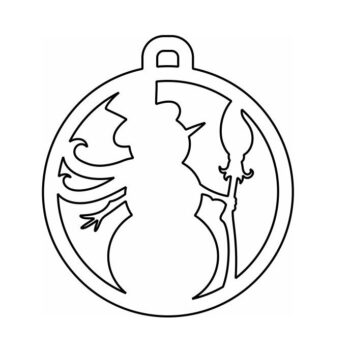 Intra απο ξύλο plywood 3mm-4mm πάχος – Χριστουγεννιάτικο κενό χειροτεχνίας χιονάνθρωπος 12x15 cm INTRAVECTRY-MY546779 - Image 4