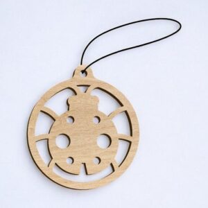 Intra απο ξύλο plywood 3mm-4mm πάχος – Χριστουγεννιάτικη μπάλα πασχαλίτσας στολίδι 10x10 cm INTRAVECTRY-MY559767