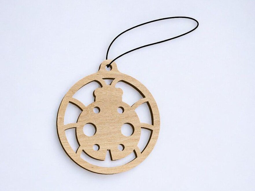 Intra απο ξύλο plywood 3mm-4mm πάχος – Χριστουγεννιάτικη μπάλα πασχαλίτσας στολίδι 12x15 cm INTRAVECTRY-MY551730