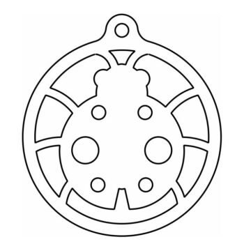 Intra απο ξύλο plywood 3mm-4mm πάχος – Χριστουγεννιάτικη μπάλα πασχαλίτσας στολίδι 10x10 cm INTRAVECTRY-MY559767 - Image 4