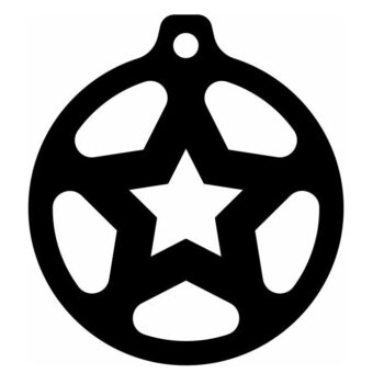 Intra απο ξύλο plywood 3mm-4mm πάχος – Στολίδι Star Ball 40x45 cm INTRAVECTRY-MY559775 - Image 3