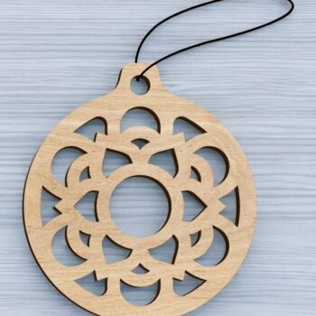 Intra απο ξύλο plywood 3mm-4mm πάχος – Μπιχλιμπίδι με νιφάδες χιονιού διακοπών 12x15 cm INTRAVECTRY-MY546801 - Image 1