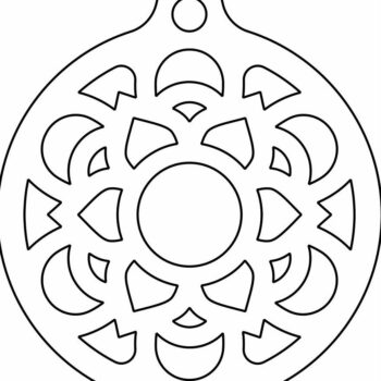 Intra απο ξύλο plywood 3mm-4mm πάχος – Μπιχλιμπίδι με νιφάδες χιονιού διακοπών 12x15 cm INTRAVECTRY-MY546801 - Image 4